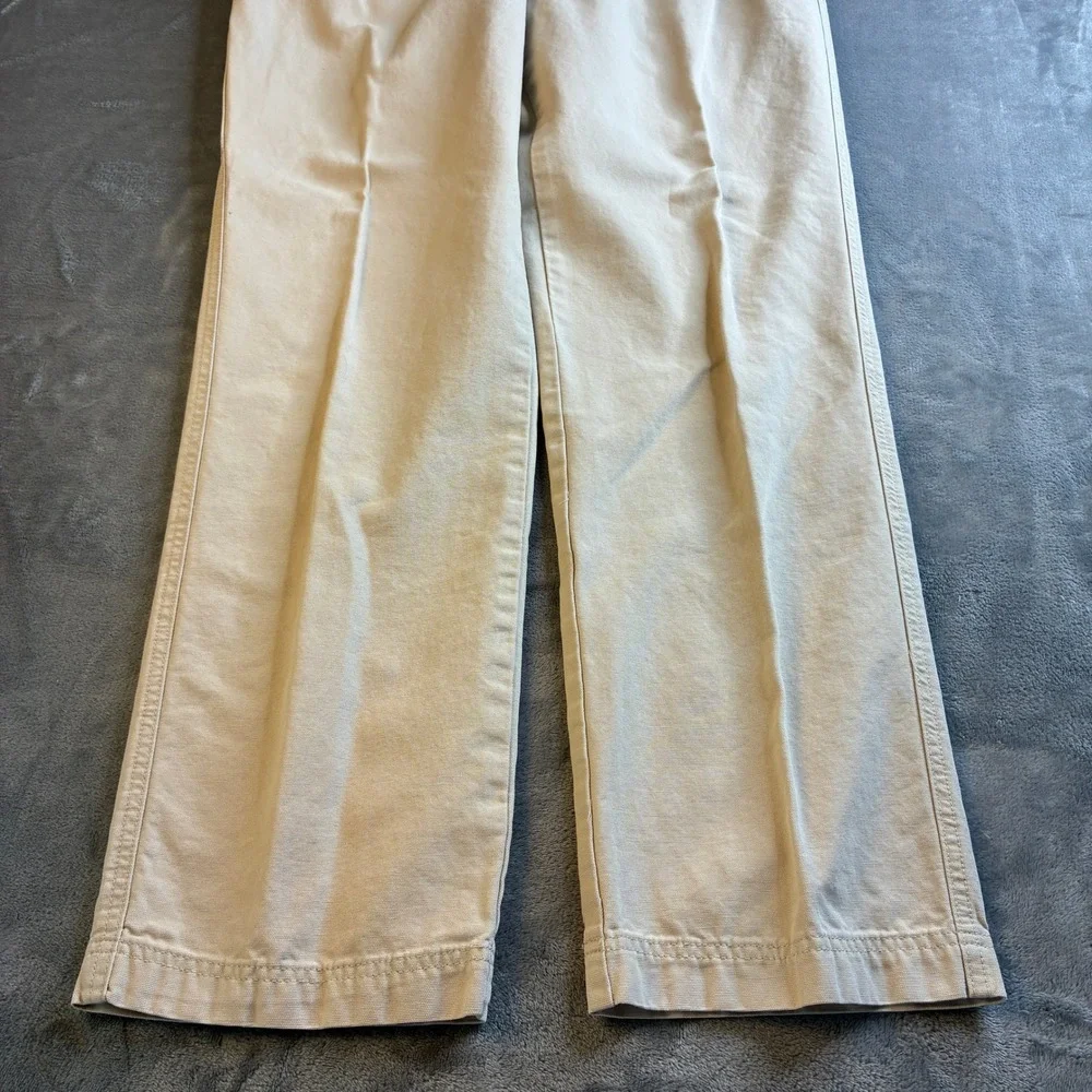 Columbia Mens Tan Khaki Cotton Canvas Utility Carpenter Pants 36x32 Straight Leg